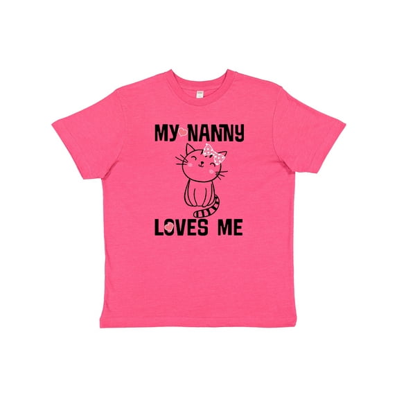 Inktastic My Nanny Loves Me Girl Grandchild Youth T-Shirt