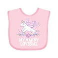 thumbnail image 1 of Inktastic My Nanny Loves Me Girl Unicorn Girls Baby Bib, 1 of 4