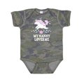 thumbnail image 1 of Inktastic My Nanny Loves Me Girl Unicorn Girls Baby Bodysuit, 1 of 5