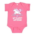 thumbnail image 1 of Inktastic My Nanny Loves Me Girl Unicorn Girls Baby Bodysuit, 1 of 5