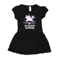thumbnail image 1 of Inktastic My Nanny Loves Me Girl Unicorn Girls Baby Dress, 1 of 5