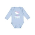 thumbnail image 1 of Inktastic My Nanny Loves Me Girl Unicorn Girls Long Sleeve Baby Bodysuit, 1 of 5
