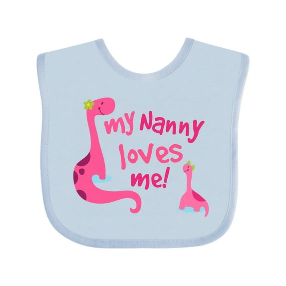 Inktastic My Nanny Loves Me Girls Baby Bib