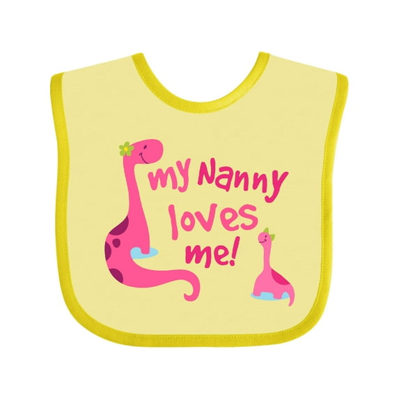 Inktastic My Nanny Loves Me Girls Baby Bib