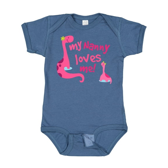 Inktastic My Nanny Loves Me Girls Baby Bodysuit