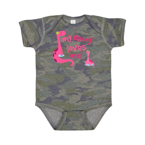 Inktastic My Nanny Loves Me Girls Baby Bodysuit