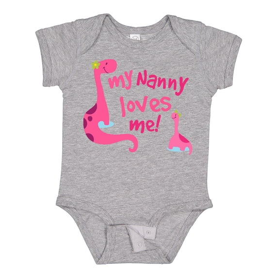 Inktastic My Nanny Loves Me Girls Baby Bodysuit