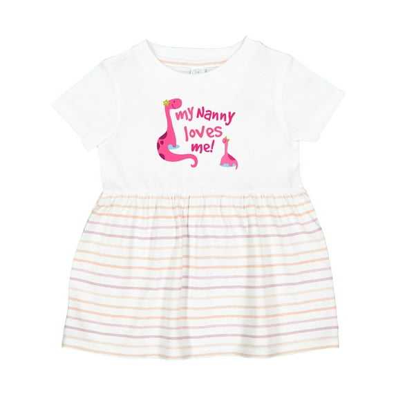 Inktastic My Nanny Loves Me Girls Baby Dress