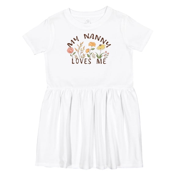 Inktastic My Nanny Loves Me Girls Toddler Dress