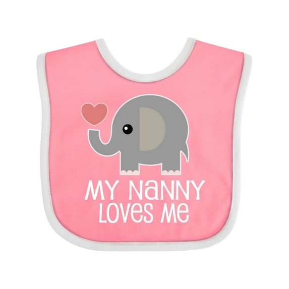 Inktastic My Nanny Loves Me Grandchild Boys or Girls Baby Bib
