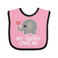 thumbnail image 1 of Inktastic My Nanny Loves Me Grandchild Boys or Girls Baby Bib, 1 of 4