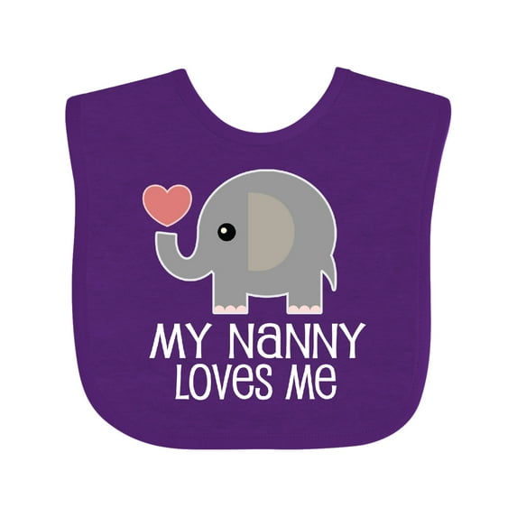Inktastic My Nanny Loves Me Grandchild Boys or Girls Baby Bib