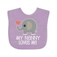 thumbnail image 1 of Inktastic My Nanny Loves Me Grandchild Boys or Girls Baby Bib, 1 of 4