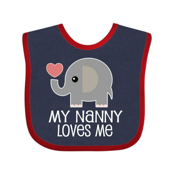 Inktastic My Nanny Loves Me Grandchild Boys or Girls Baby Bib