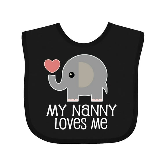 Inktastic My Nanny Loves Me Grandchild Boys or Girls Baby Bib