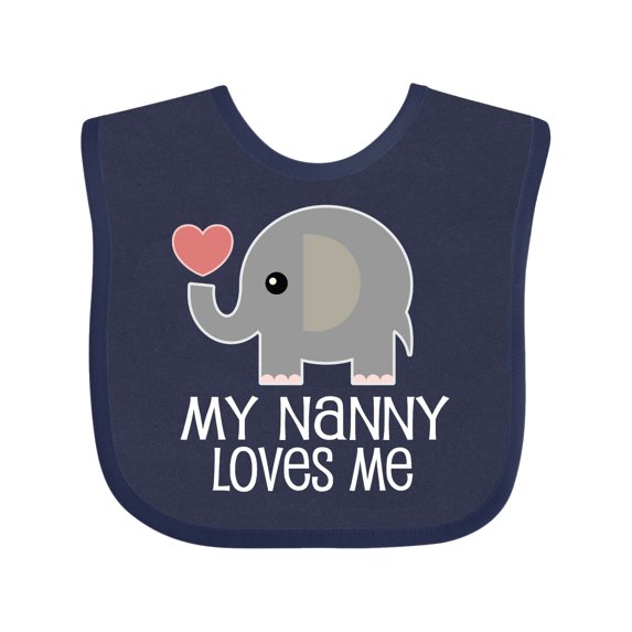 Inktastic My Nanny Loves Me Grandchild Boys or Girls Baby Bib