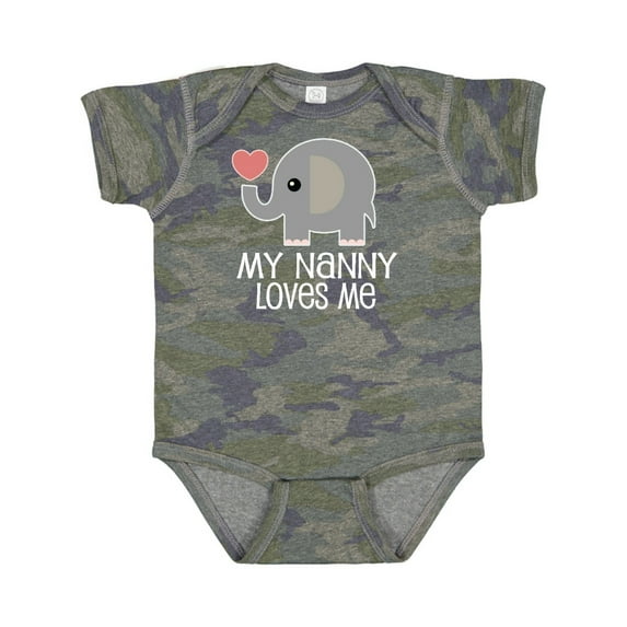 Inktastic My Nanny Loves Me Grandchild Boys or Girls Baby Bodysuit