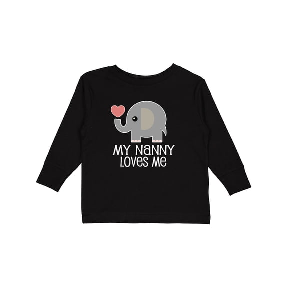 Inktastic My Nanny Loves Me Grandchild Boys or Girls Long Sleeve Toddler T-Shirt