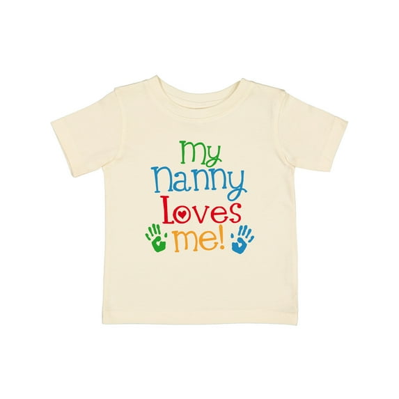 Inktastic My Nanny Loves Me Grandson Boys or Girls Baby T-Shirt
