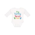 thumbnail image 1 of Inktastic My Nanny Loves Me Grandson Boys or Girls Long Sleeve Baby Bodysuit, 1 of 5