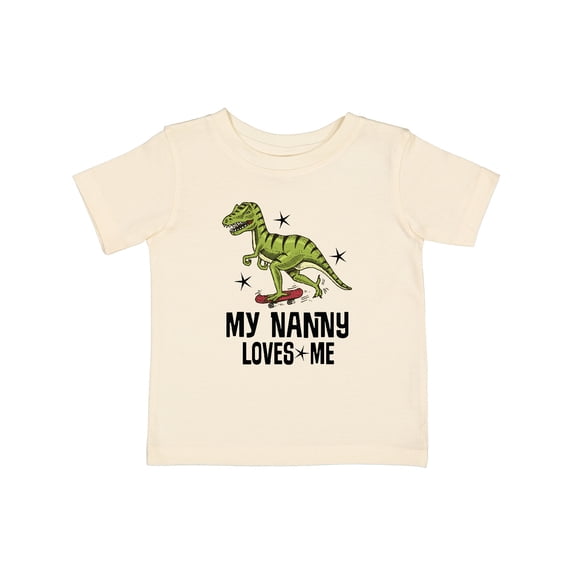 Inktastic My Nanny Loves Me Grandson Dinosaur Boys Baby T-Shirt