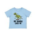 thumbnail image 1 of Inktastic My Nanny Loves Me Grandson Dinosaur Boys Toddler T-Shirt, 1 of 5