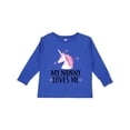 thumbnail image 1 of Inktastic My Nanny Loves Me Unicorn Girls Long Sleeve Toddler T-Shirt, 1 of 5