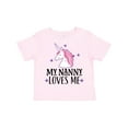 thumbnail image 1 of Inktastic My Nanny Loves Me Unicorn Girls Toddler T-Shirt, 1 of 5