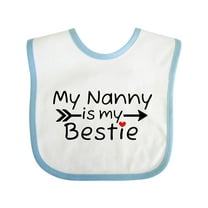 Inktastic My Nanny is My Bestie Boys or Girls Baby Bib