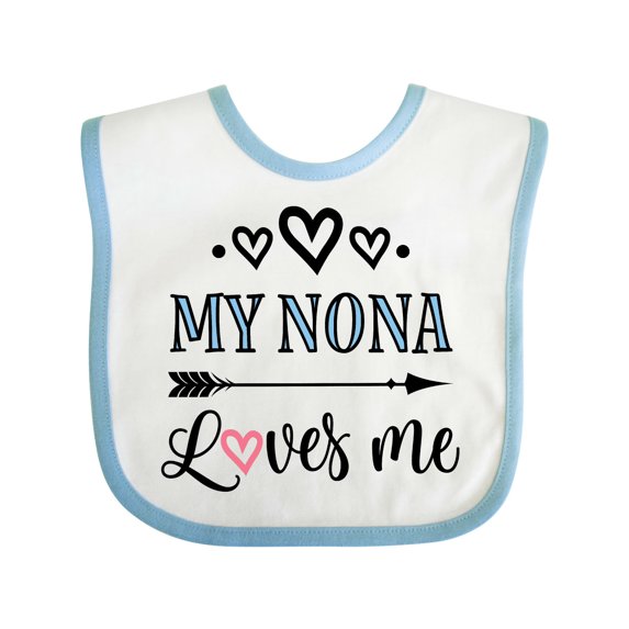 Inktastic My Nona Grandma Loves Me Girls Girls Baby Bib