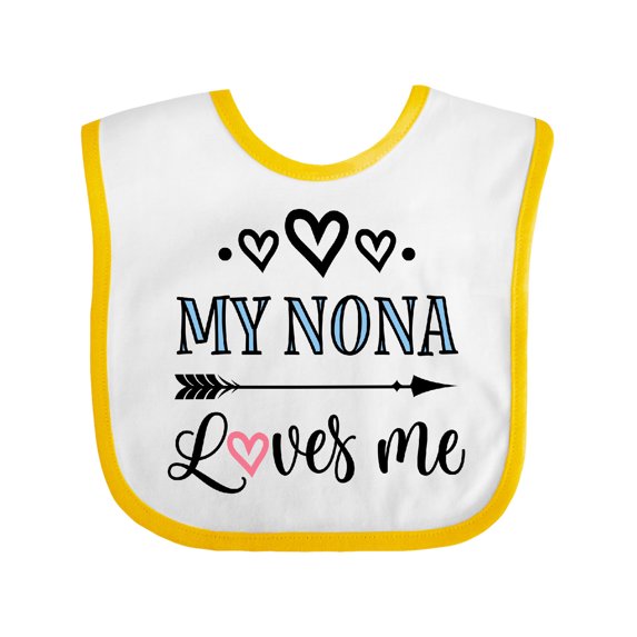 Inktastic My Nona Grandma Loves Me Girls Girls Baby Bib