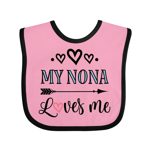 Inktastic My Nona Grandma Loves Me Girls Girls Baby Bib