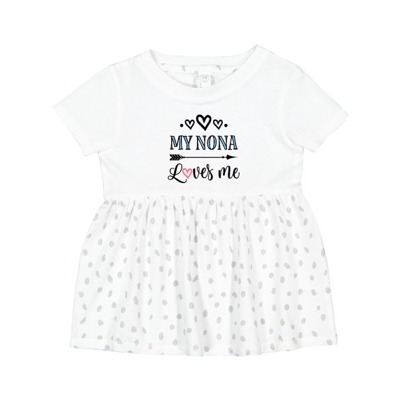 Inktastic My Nona Grandma Loves Me Girls Girls Baby Dress