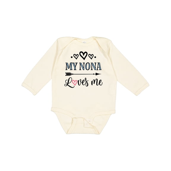 Inktastic My Nona Grandma Loves Me Girls Girls Long Sleeve Baby Bodysuit
