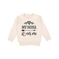 thumbnail image 1 of Inktastic My Nona Grandma Loves Me Girls Toddler Sweatshirt, 1 of 4