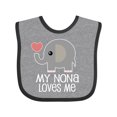 thumbnail image 1 of Inktastic My Nona Loves Me Grandchild Boys or Girls Baby Bib, 1 of 4