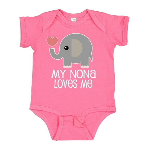 Inktastic My Nona Loves Me Grandchild Boys or Girls Baby Bodysuit
