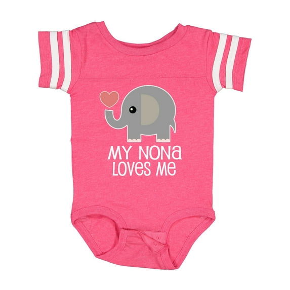 Inktastic My Nona Loves Me Grandchild Boys or Girls Baby Bodysuit