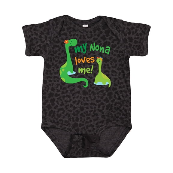 Inktastic My Nona Loves Me Grandson Dinosaur Boys Baby Bodysuit