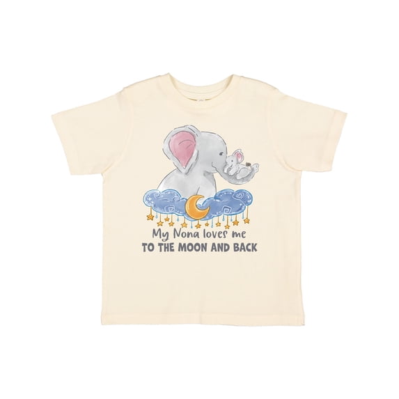 Inktastic My Nona Loves Me to the Moon and Back Elephant Family Boys or Girls Toddler T-Shirt