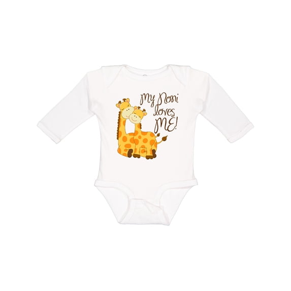 Inktastic My Noni Loves Me Boys or Girls Long Sleeve Baby Bodysuit