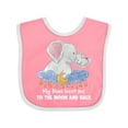 thumbnail image 1 of Inktastic My Noni Loves Me to the Moon and Back Elephant Family Boys or Girls Baby Bib, 1 of 4