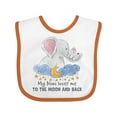 thumbnail image 1 of Inktastic My Noni Loves Me to the Moon and Back Elephant Family Boys or Girls Baby Bib, 1 of 4