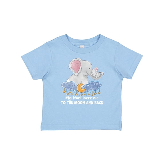 Inktastic My Noni Loves me to the Moon and Back Elephant Family Boys or Girls Baby T-Shirt