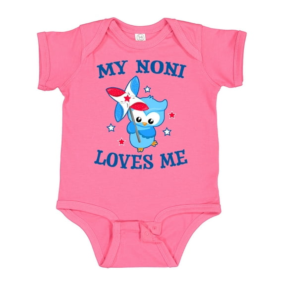 Inktastic My Noni Loves me with Owl Boys or Girls Baby Bodysuit
