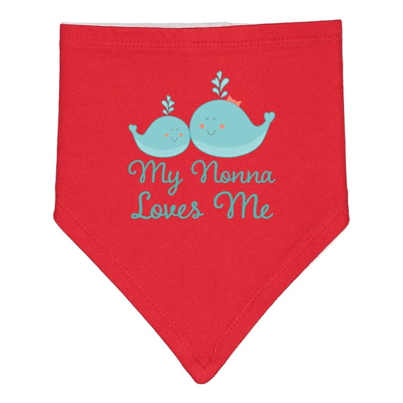 Inktastic My Nonna Loves Me Baby Bandana Bib