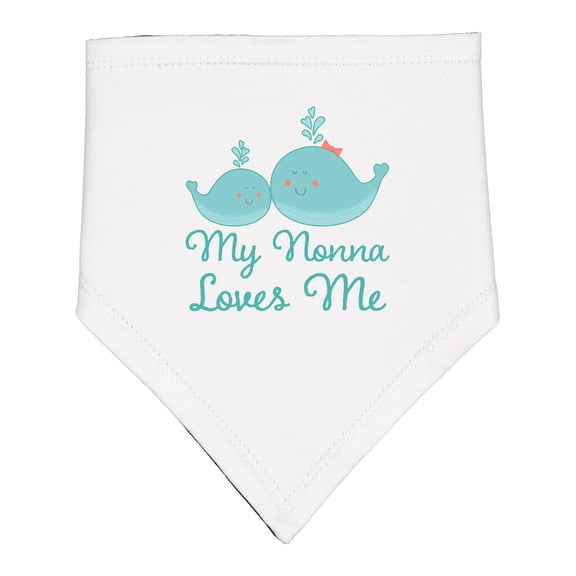 Inktastic My Nonna Loves Me Baby Bandana Bib