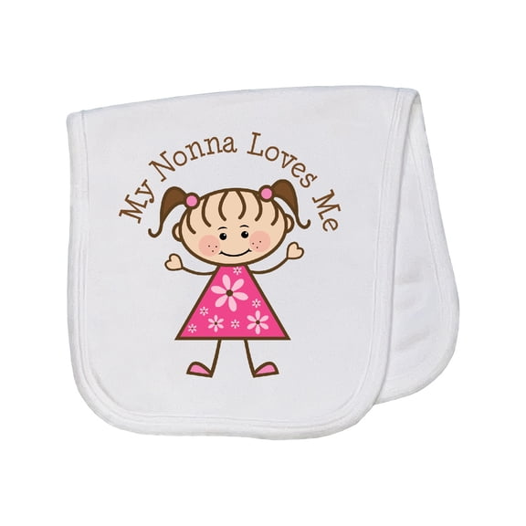 Inktastic My Nonna Loves Me Baby Burp Cloth