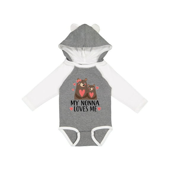Inktastic My Nonna Loves Me Bear Boys or Girls Long Sleeve Baby Bodysuit