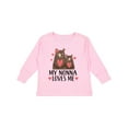 thumbnail image 1 of Inktastic My Nonna Loves Me Bear Boys or Girls Long Sleeve Toddler T-Shirt, 1 of 5